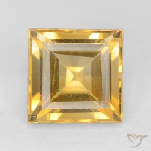 3.53ct Natürlicher Golden Citrin, Quadrat, VS