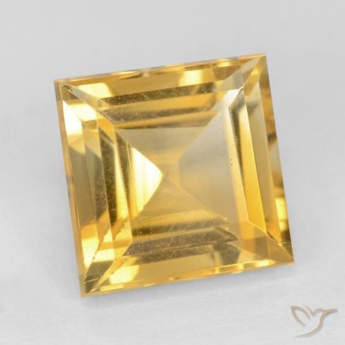 9,17 ctw natürlicher Golden Citrin, Quadrat, VS