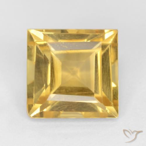 3.06ct Natürlicher gold-orange Citrin, Quadrat, VS