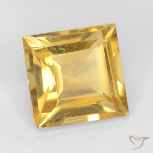 9,17 ctw natürlicher gold-orange Citrin, Quadrat, VS
