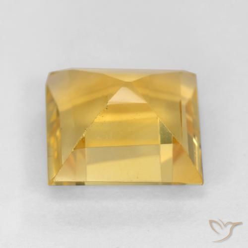 9,17 ctw natürlicher gold-orange Citrin, Quadrat, VS