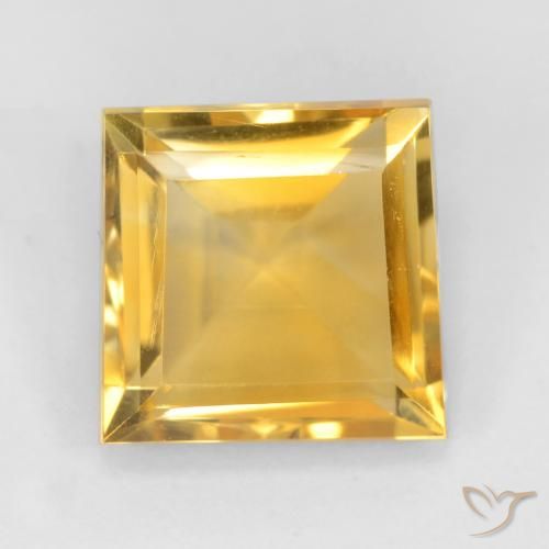 2.97ct Natürlicher Mittleres Gold Citrin, Quadrat, VS