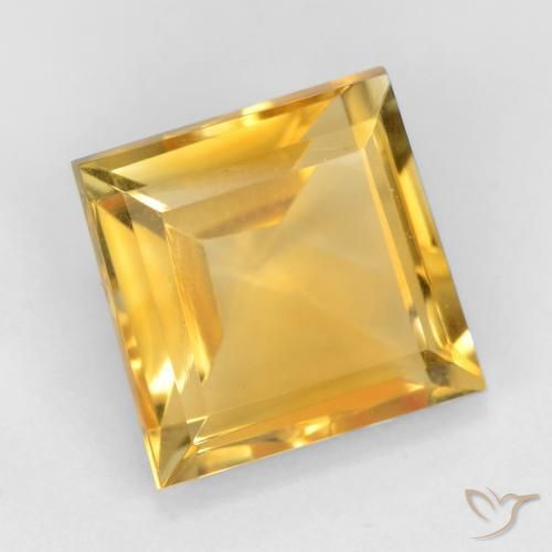 9,17 ctw natürlicher Mittleres Gold Citrin, Quadrat, VS