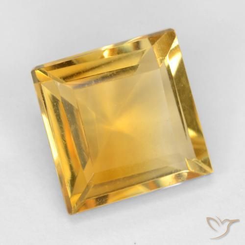 9,17 ctw natürlicher Mittelgold Citrin, Quadrat, VS