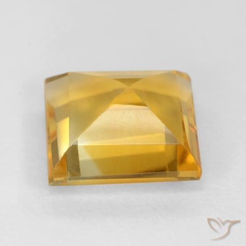9,17 ctw natürlicher Mittelgold Citrin, Quadrat, VS