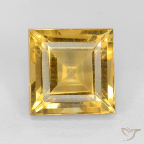 3.23ct Natürlicher Mittleres Gold Citrin, Quadrat, VS