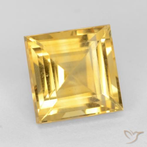 9,17 ctw natürlicher Mittleres Gold Citrin, Quadrat, VS