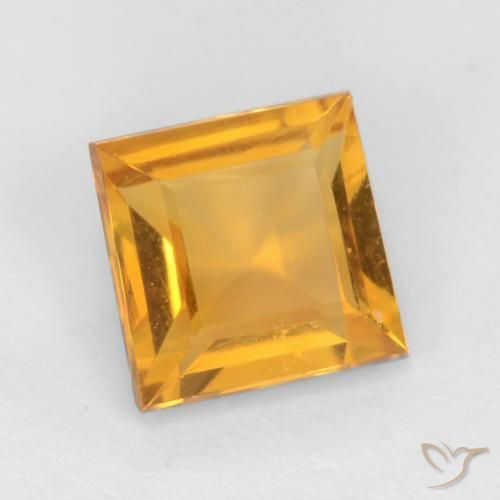 9,17 ctw natürlicher Dunkelorange-Gold Citrin, Quadrat, VS