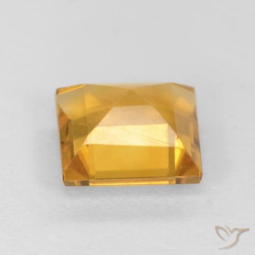 9,17 ctw natürlicher Dunkelorange-Gold Citrin, Quadrat, VS