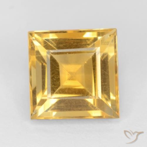 3.08ct Natürlicher Mittleres Gold Citrin, Quadrat, VS