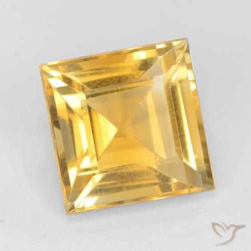9,17 ctw natürlicher Mittleres Gold Citrin, Quadrat, VS