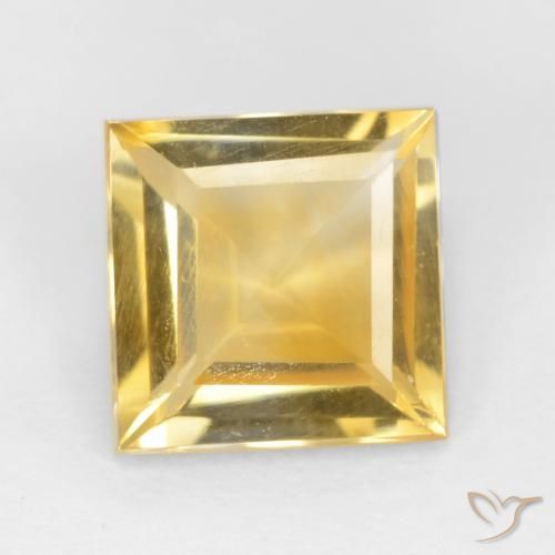 2.15ct Natürlicher Mittleres Gold Citrin, Quadrat, VS