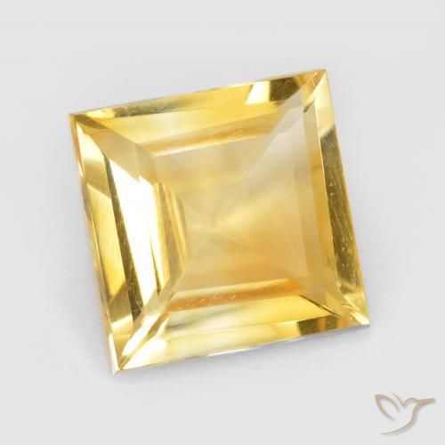 9,17 ctw natürlicher Mittleres Gold Citrin, Quadrat, VS