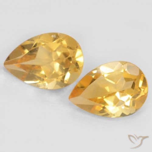 1.28ctw Natürlicher Golden Citrin, Birnenform, VVS-VS