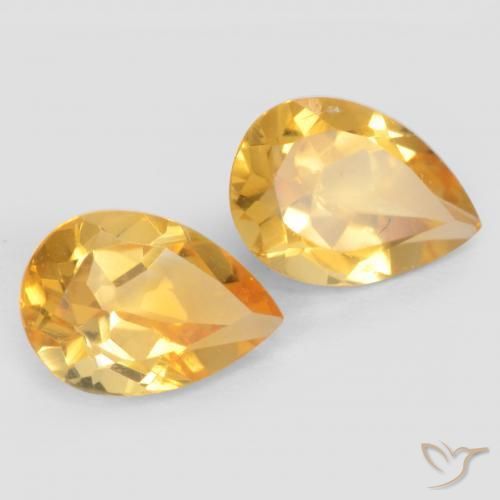 1.28 ct natürliche Golden Citrin-Edelsteine, Birnenform, VVS-VS