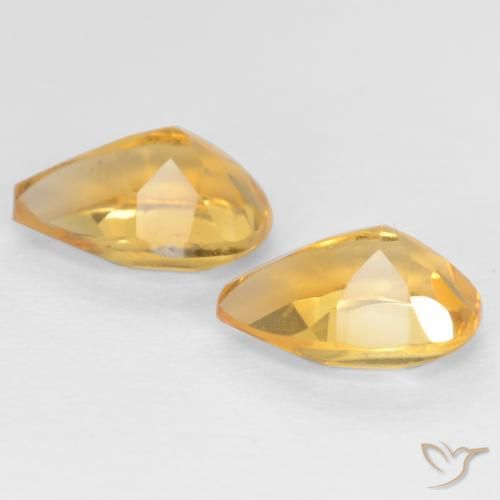 1.28 ct natürliche Golden Citrin-Edelsteine, Birnenform, VVS-VS
