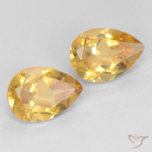 1.37 ct natürliche Mittleres Gold Citrin-Edelsteine, Birnenform, VVS-VS