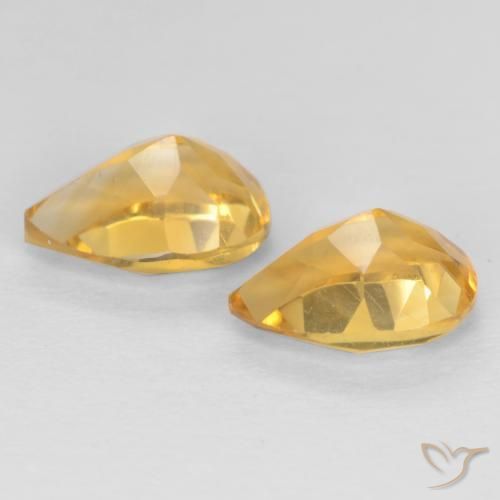 1.37 ct natürliche Mittleres Gold Citrin-Edelsteine, Birnenform, VVS-VS