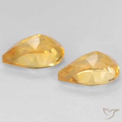 1.28 ct natürliche Hellorange-Gold Citrin-Edelsteine, Birnenform, VVS-VS