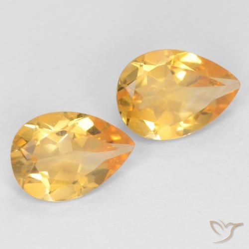 1.18 ct natürliche Orange-Gold Citrin-Edelsteine, Birnenform, VVS-VS