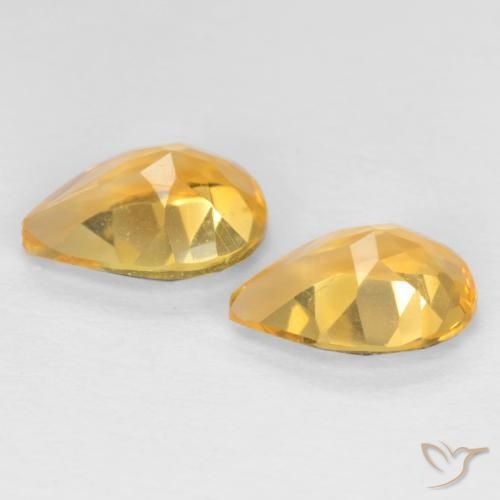 1.18 ct natürliche Orange-Gold Citrin-Edelsteine, Birnenform, VVS-VS