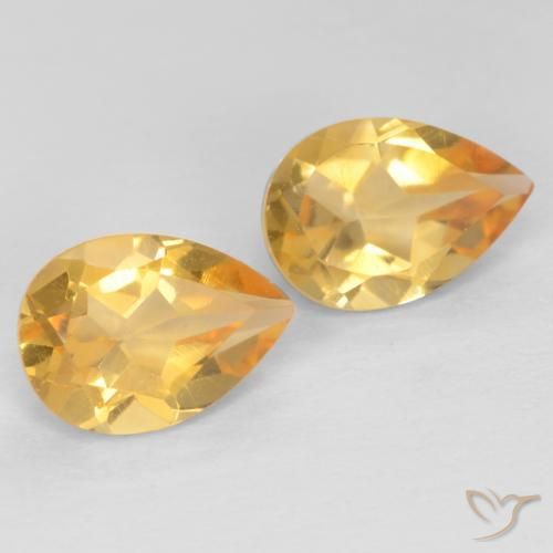 1.23 ct natürliche Orange-Gold Citrin-Edelsteine, Birnenform, VVS-VS