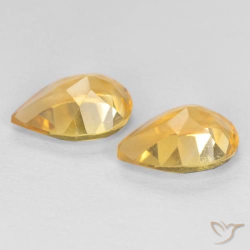 1.23 ct natürliche Orange-Gold Citrin-Edelsteine, Birnenform, VVS-VS