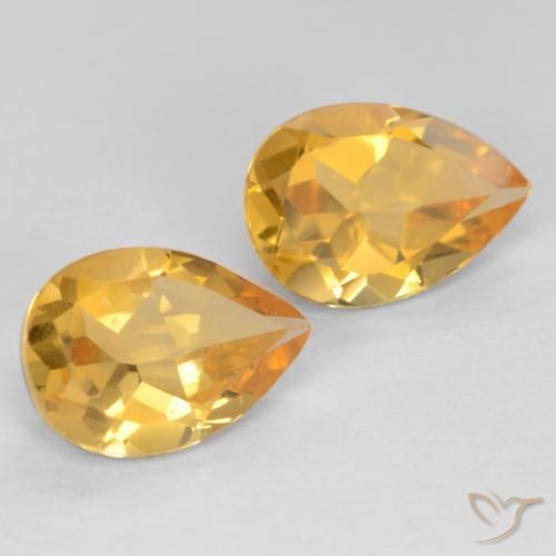 1.19 ct natürliche Mittel-Dunkelgold Citrin-Edelsteine, Birnenform, VVS-VS