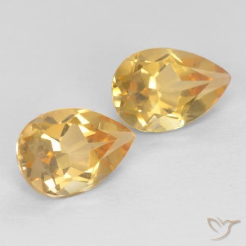 1.27 ct natürliche Orange-Gold Citrin-Edelsteine, Birnenform, VVS-VS