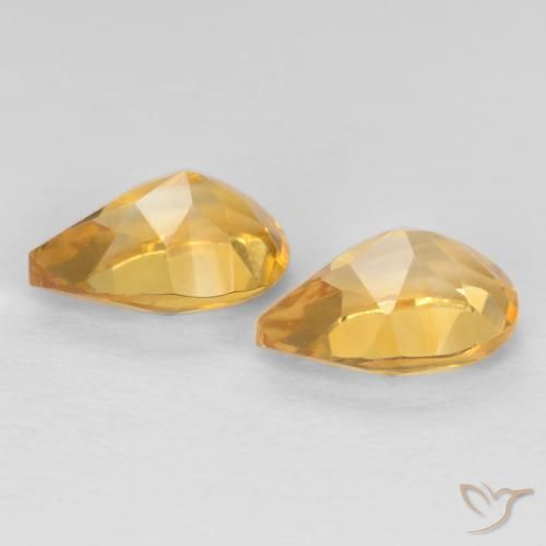 1.27 ct natürliche Orange-Gold Citrin-Edelsteine, Birnenform, VVS-VS