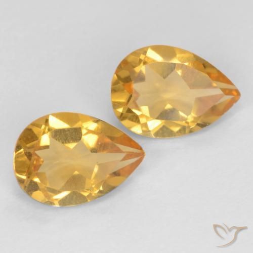 1.16 ct natürliche Tiefes Goldorange Citrin-Edelsteine, Birnenform, VVS-VS