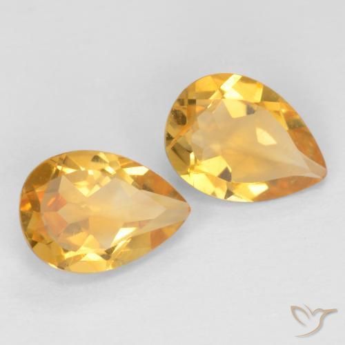 1.18 ct natürliche Tiefes Goldorange Citrin-Edelsteine, Birnenform, VVS-VS
