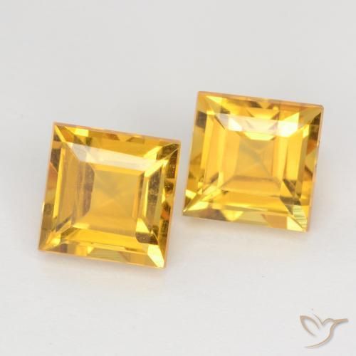 2.35 ct natürliche Helles Gold Citrin-Edelsteine, Quadrat, VS