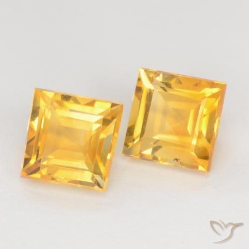 2.39 ct natürliche Mittelgold Citrin-Edelsteine, Quadrat, VS