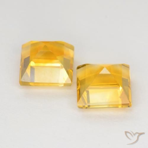 2.39 ct natürliche Mittelgold Citrin-Edelsteine, Quadrat, VS