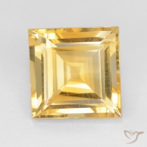 3.03ct Natürlicher Golden Citrin, Quadrat, VS