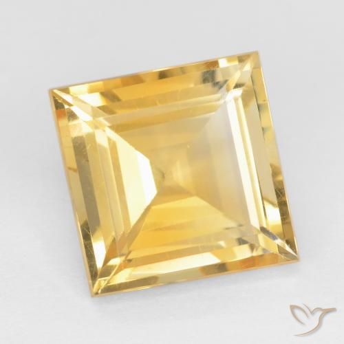 9,17 ctw natürlicher Golden Citrin, Quadrat, VS
