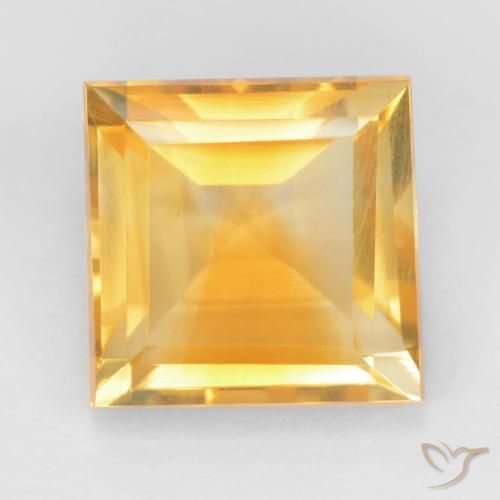 3.27ct Natürlicher Orange-Gold Citrin, Quadrat, VS