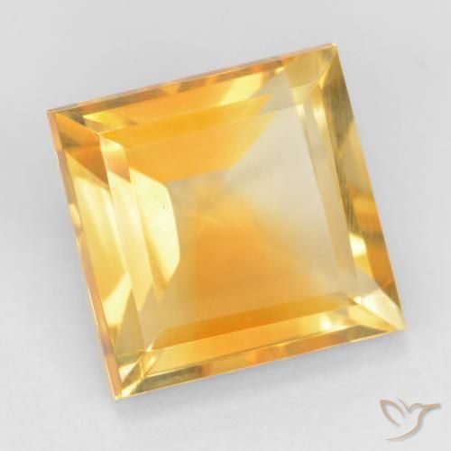 9,17 ctw natürlicher Orange-Gold Citrin, Quadrat, VS