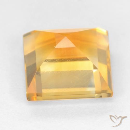 9,17 ctw natürlicher Orange-Gold Citrin, Quadrat, VS