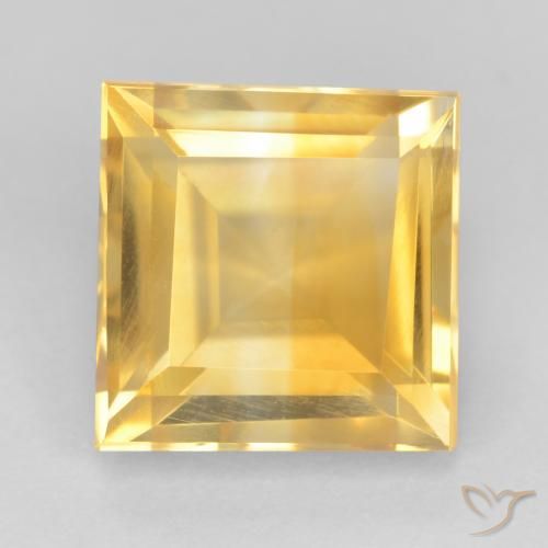 3.04ct Natürlicher Mittleres Gold Citrin, Quadrat, VS