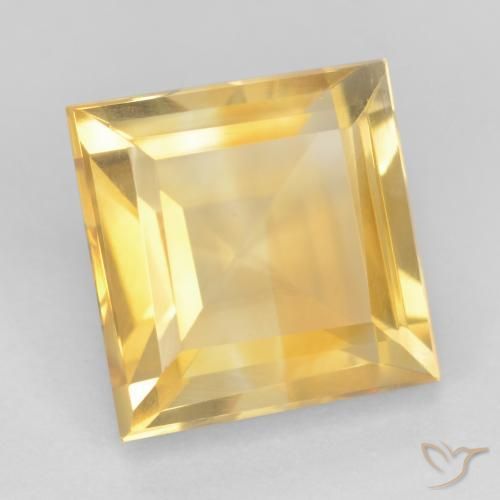 9,17 ctw natürlicher Mittleres Gold Citrin, Quadrat, VS