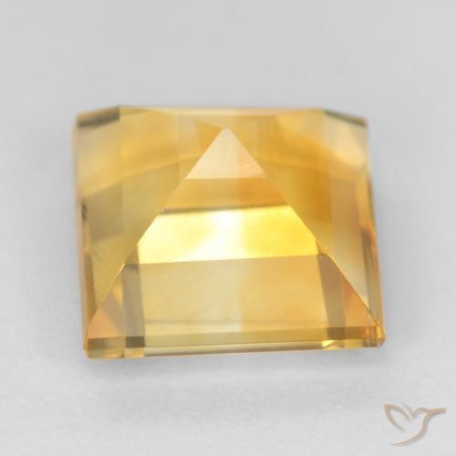9,17 ctw natürlicher Mittleres Gold Citrin, Quadrat, VS