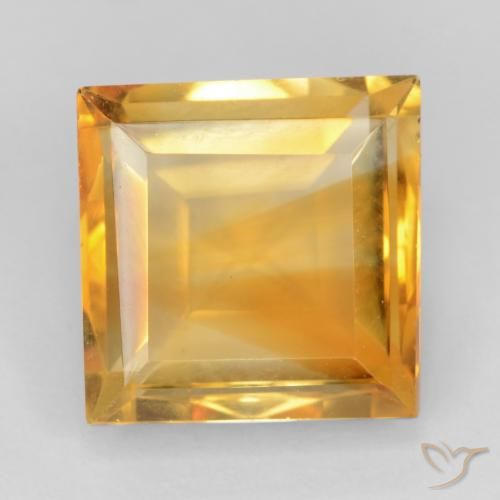 3.02ct Natürlicher Orange-Gold Citrin, Quadrat, VVS-VS