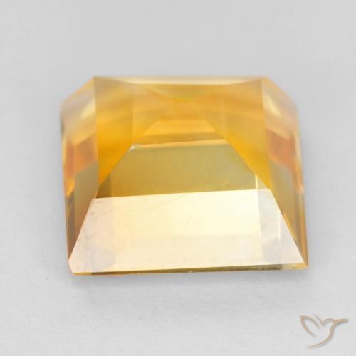9,17 ctw natürlicher Orange-Gold Citrin, Quadrat, VVS-VS