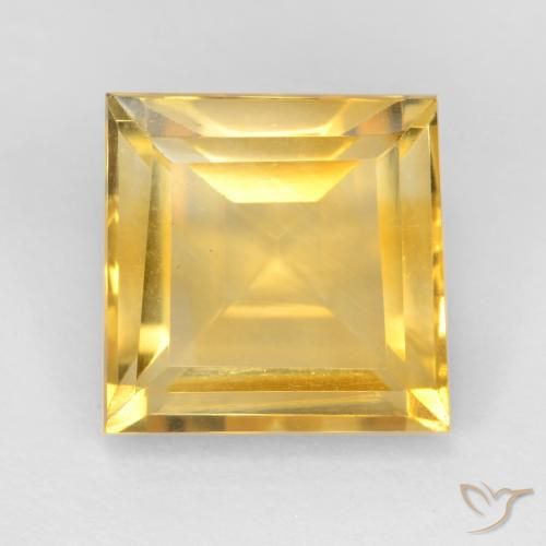 3.49ct Natürlicher Golden Citrin, Quadrat, VVS-VS