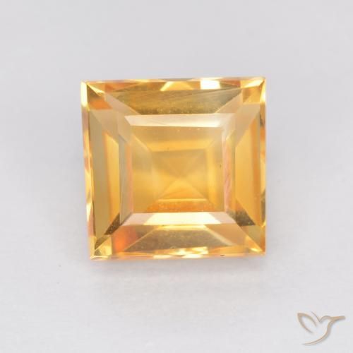 1.14ct Natürlicher Orange-Gold Citrin, Quadrat, VS