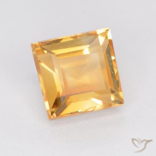 9,17 ctw natürlicher Orange-Gold Citrin, Quadrat, VS
