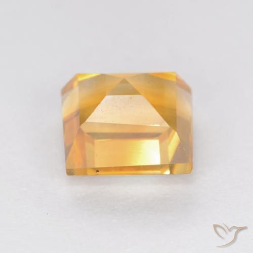 9,17 ctw natürlicher Orange-Gold Citrin, Quadrat, VS