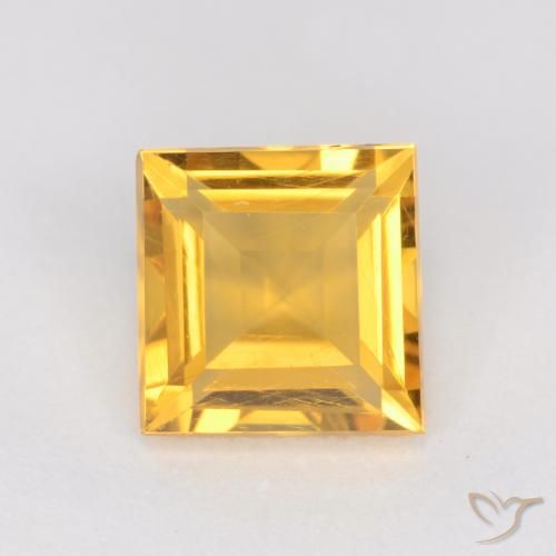 1.06ct Natürlicher gold-orange Citrin, Quadrat, VS